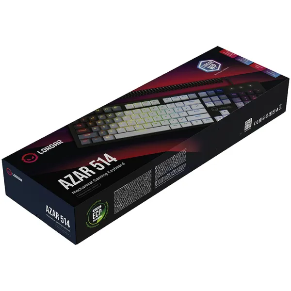 Клавиатура USB, RGB, Azar 514, EN/UA, чёрная Lorgar (LRG-GK514B-UA) - Фото 5
