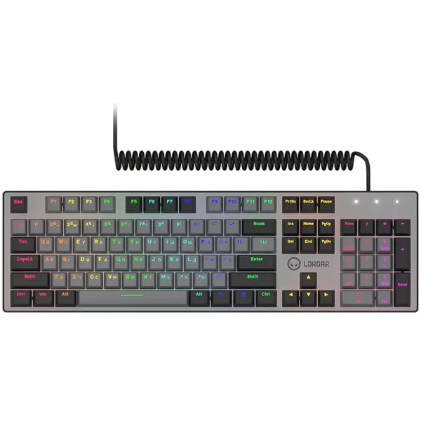 Клавиатура USB, RGB, Azar 514, EN/UA, белая Lorgar (LRG-GK514W-UA) - Фото 4
