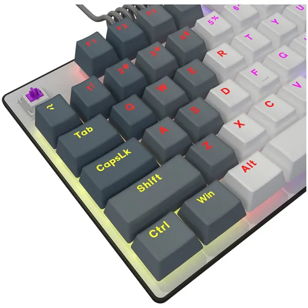 Клавиатура USB механическая, RGB, Azar 514TKL, EN/UA, бело-серая Lorgar (LRG-GK514TKL-WH-UA) - Фото 3