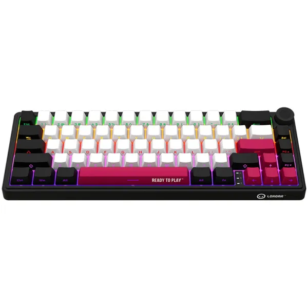 Клавіатура WL/BT/USB механічна, RGB, KBP70MW Pro, чорно-червона Lorgar (LRG-KBP70MW-BK-US) - Фото 5