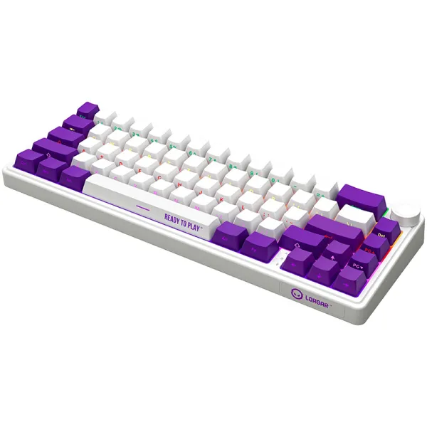 Клавиатура WL/BT/USB механическая, RGB, KBP70MW Pro, белая Lorgar (LRG-KBP70MW-WH-US) - Фото 2