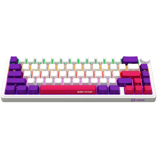 Клавиатура WL/BT/USB механическая, RGB, KBP70MW Pro, белая Lorgar (LRG-KBP70MW-WH-US) - Фото 6