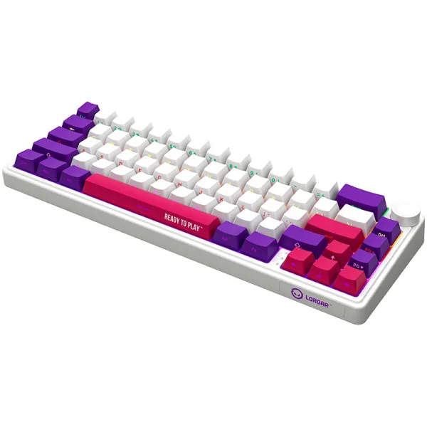 Клавиатура WL/BT/USB механическая, RGB, KBP70MW Pro, белая Lorgar (LRG-KBP70MW-WH-US) - Фото 7