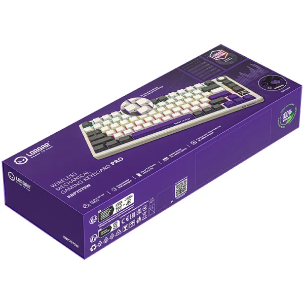 Клавиатура WL/BT/USB механическая, RGB, KBP7075W Pro, бежевая Lorgar (LRG-KBP7075W-RT-US) - Фото 2