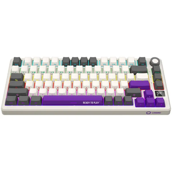 Клавиатура WL/BT/USB механическая, RGB, KBP7075W Pro, бежевая Lorgar (LRG-KBP7075W-RT-US) - Фото 4