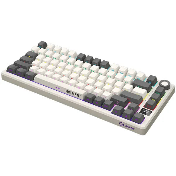 Клавиатура WL/BT/USB механическая, RGB, KBP7075W Pro, бежевая Lorgar (LRG-KBP7075W-RT-US) - Фото 5