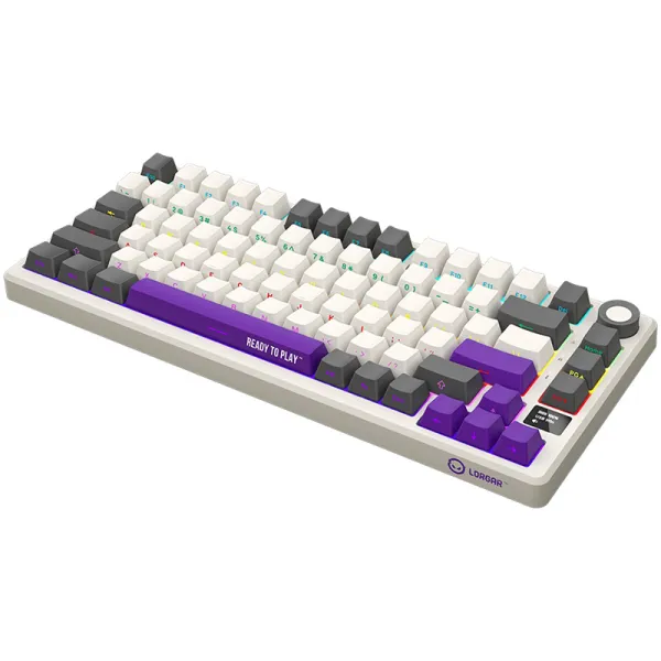 Клавиатура WL/BT/USB механическая, RGB, KBP7075W Pro, бежевая Lorgar (LRG-KBP7075W-RT-US) - Фото 6
