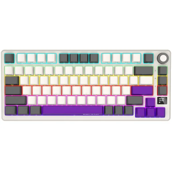 Клавиатура WL/BT/USB механическая, RGB, KBP7075W Pro, бежевая Lorgar (LRG-KBP7075W-RT-US)