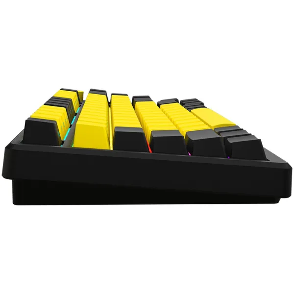 Клавиатура WL/BT/USB механическая, RGB, KBP7075W Pro, чёрно-жёлтая Lorgar (LRG-KBP7075W-YL-US) - Фото 1
