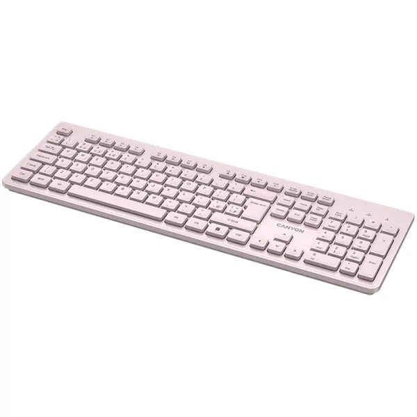 Клавиатура беспроводная HKB-W01 Silent, EN/UA, бежевая Canyon (CNS-HKBW01BG) - Фото 1