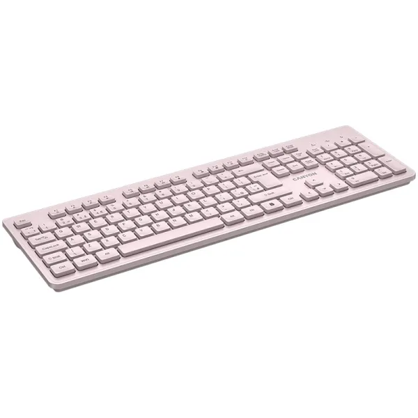 Клавиатура беспроводная HKB-W01 Silent, EN/UA, бежевая Canyon (CNS-HKBW01BG) - Фото 2