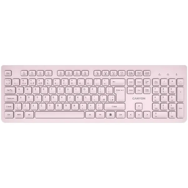 Клавиатура беспроводная HKB-W01 Silent, EN/UA, бежевая Canyon (CNS-HKBW01BG) - Фото 4