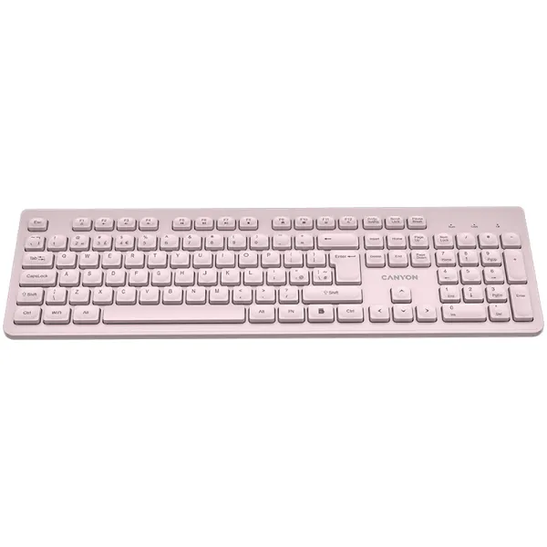 Клавиатура беспроводная HKB-W01 Silent, EN/UA, бежевая Canyon (CNS-HKBW01BG) - Фото 4