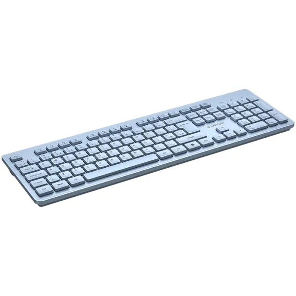 Клавіатура бездротова HKB-W01 Silent, EN/UA, блакитна Canyon (CNS-HKBW01BL) - Фото 4