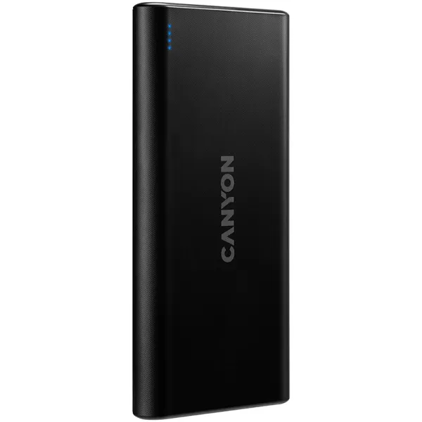 Акумулятор зовнішній Power Bank 10000 mAh PB-106, чорний Canyon (CNE-CPB1006B) - Фото 2