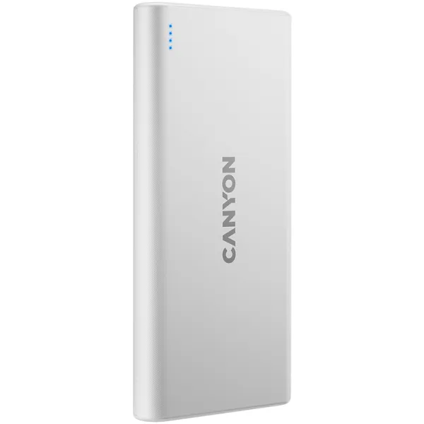 Аккумулятор внешний Power Bank 10000 mAh PB-106, белый Canyon (CNE-CPB1006W) - Фото 2