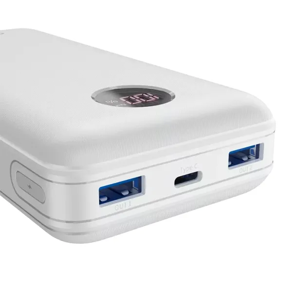 Акумулятор зовнішній Power Bank 20000 mAh PB-2002, білий Canyon (CNE-CPB2002W) - Фото 1