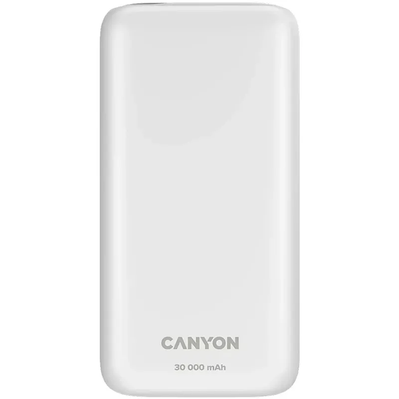 Акумулятор зовнішній Power Bank 30000 mAh PB-301 білий Canyon (CNE-CPB301W) Акумулятор зовнішній Power Bank 30000 mAh PB-301 білий Canyon (CNE-CPB301W)