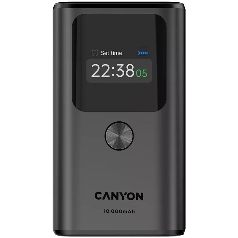 Акумулятор зовнішній Power Bank 10000 mAh OnPower 130 темно-сірий Canyon (CNE-CPB130DG) Акумулятор зовнішній Power Bank 10000 mAh OnPower 130 темно-сірий Canyon (CNE-CPB130DG)