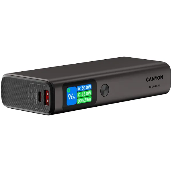 Акумулятор зовнішній Power Bank 20000 mAh OnPower 230, темно-сірий Canyon (CNE-CPB230DG) - Фото 2