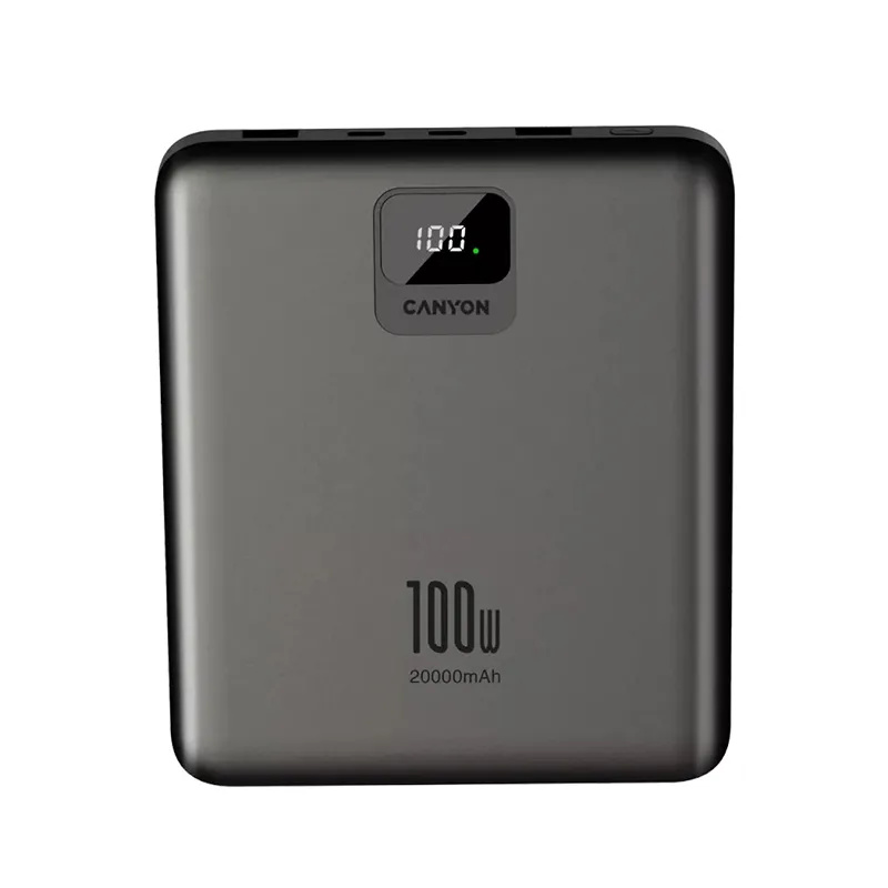 Акумулятор зовнішній Power Bank 20000 mAh PB-2008 темно-сірий Canyon (CNE-CPB2008DG) Акумулятор зовнішній Power Bank 20000 mAh PB-2008 темно-сірий Canyon (CNE-CPB2008DG)