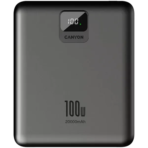 Акумулятор зовнішній Power Bank 20000 mAh PB-2008, темно-сірий Canyon (CNE-CPB2008DG) - Фото 9