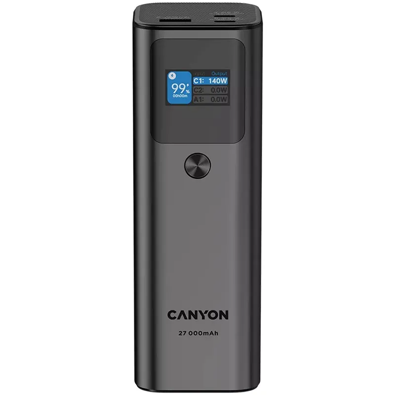 Акумулятор зовнішній Power Bank 27000 mAh PB-2010 темно-сірий Canyon (CNE-CPB2010DG) Акумулятор зовнішній Power Bank 27000 mAh PB-2010 темно-сірий Canyon (CNE-CPB2010DG)