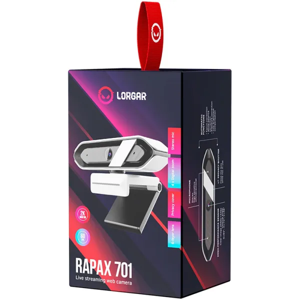 Веб-камера Rapax 701 Streaming, белая Lorgar (LRG-SC701WT) - Фото 6
