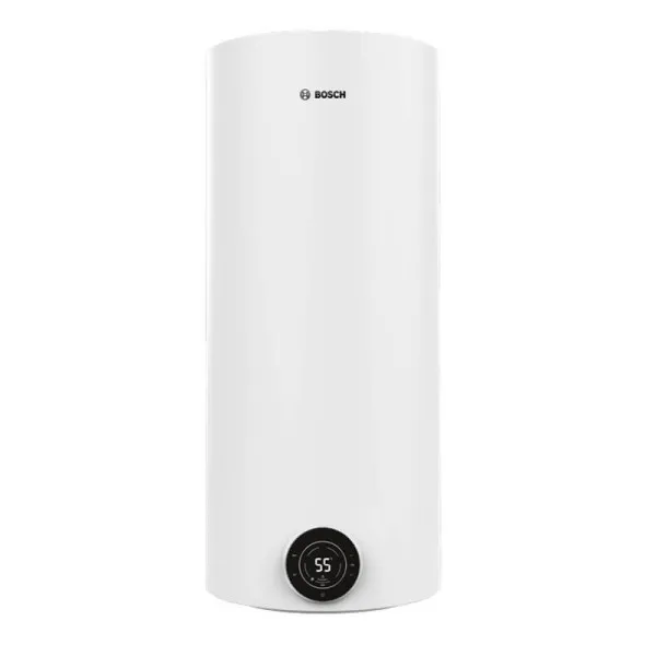 Водонагреватель электр. круглый Tronic 4000T, 120л, 2кВт, сухой тэн, вертикальный монтаж, электр. упр-ние, B, белый BOSCH (7736507579) - Фото 1