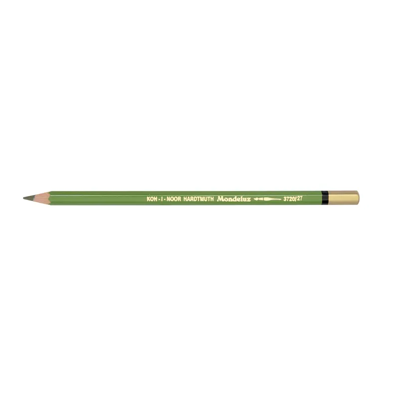 Олівець акварельний MONDELUZ olive green dark/оливковий темно зелений Koh-i-noor (3720/27) - Фото 3