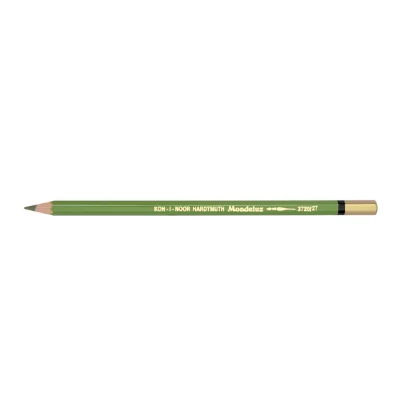 Карандаш акварельный MONDELUZ olive green dark/оливковый темно зеленый Koh-i-noor (3720/27) - Фото 4