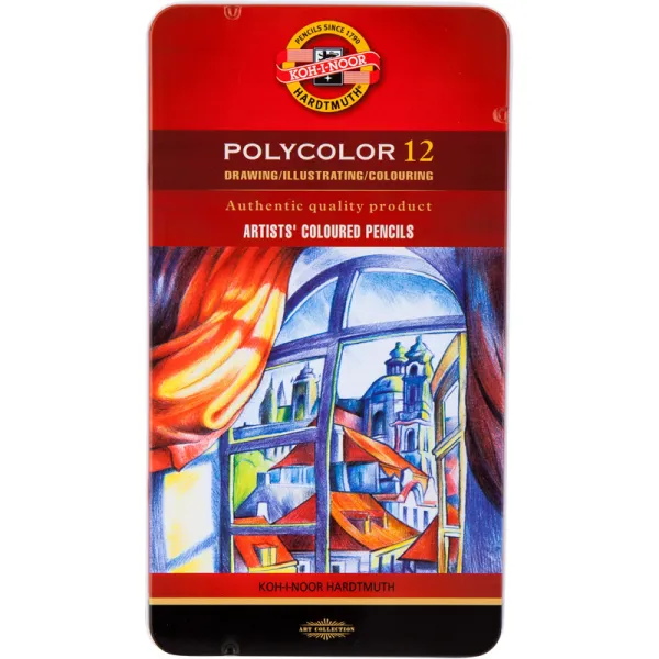 Художественные цветные карандаши POLYCOLOR, 12 цветов Koh-i-noor (3822012002PL) - Фото 4
