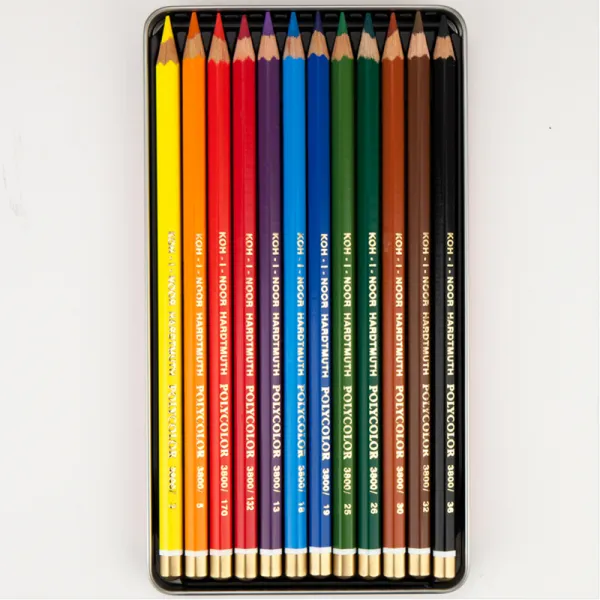 Художні кольорові олівці POLYCOLOR, 12 кольорів Koh-i-noor (3822012002PL) - Фото 1