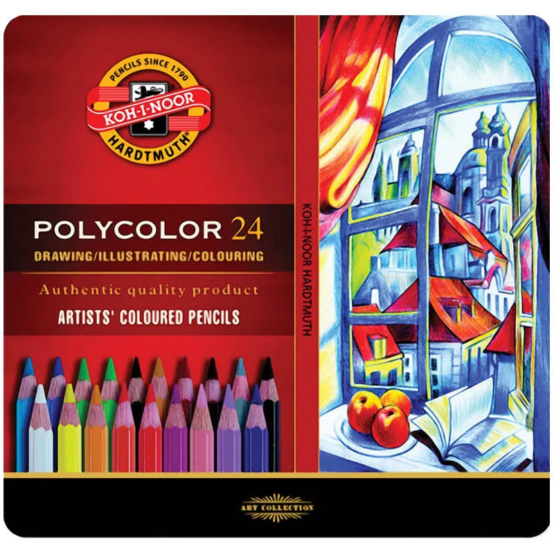 Художественные цветные карандаши POLYCOLOR, 24 цветов Koh-i-noor (3824024002PL) Художественные цветные карандаши POLYCOLOR, 24 цветов Koh-i-noor (3824024002PL)