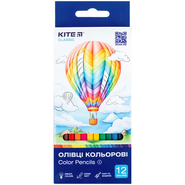 Олівці кольорові 12 шт Kite (K-051) - Фото 4