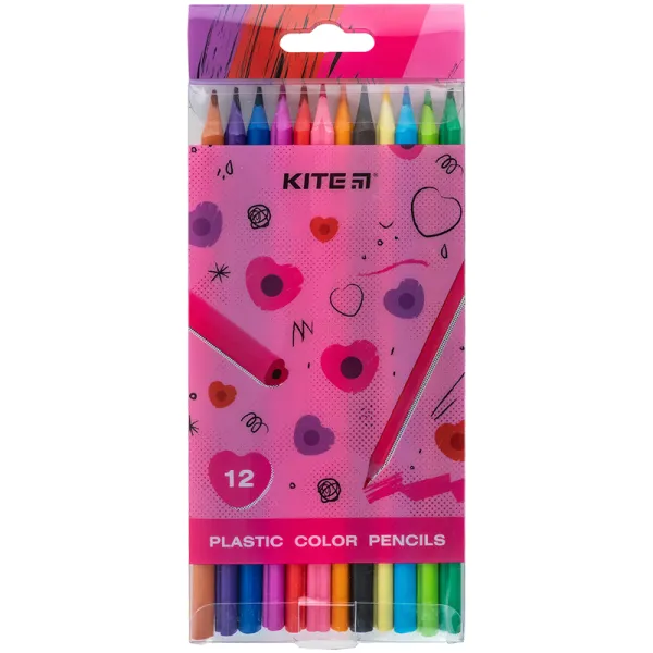 Карандаши цветные пластиковые, 12 шт Heart Kite (K24-049-2) - Фото 4