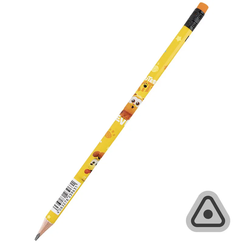 Олівець графітовий з гумкою, тригранний GF Kite (GF25-046) - Фото 2