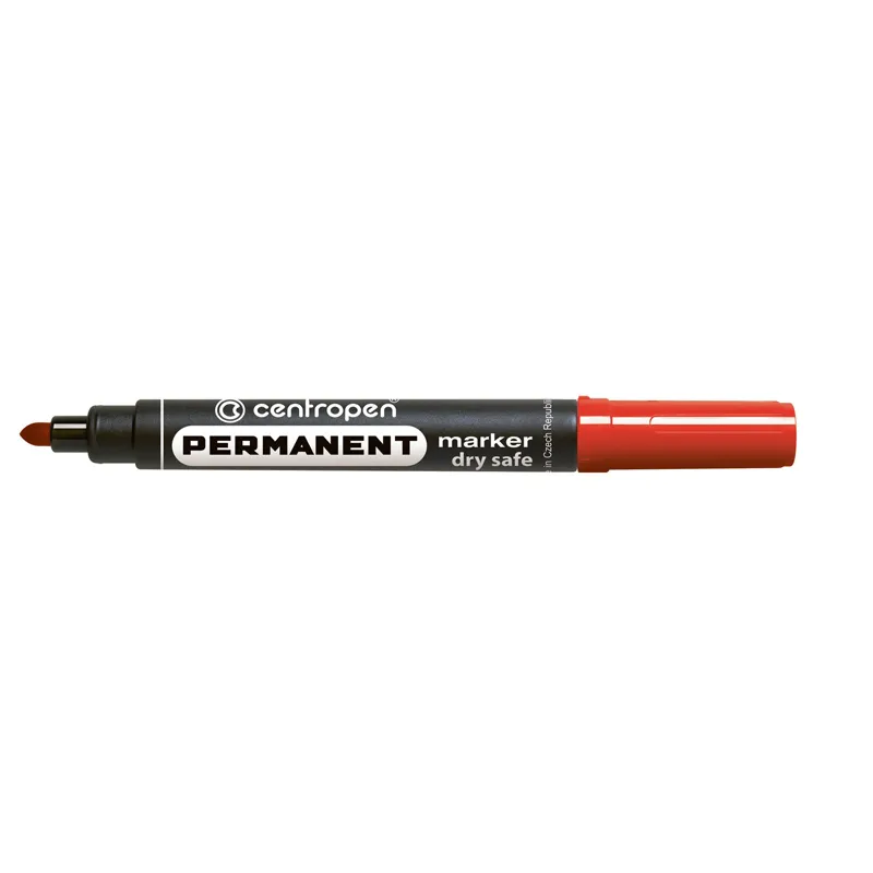 Маркер Permanent Dry Safe 8510 2,5 мм круглый красный Centropen (8510/02) - Фото 1
