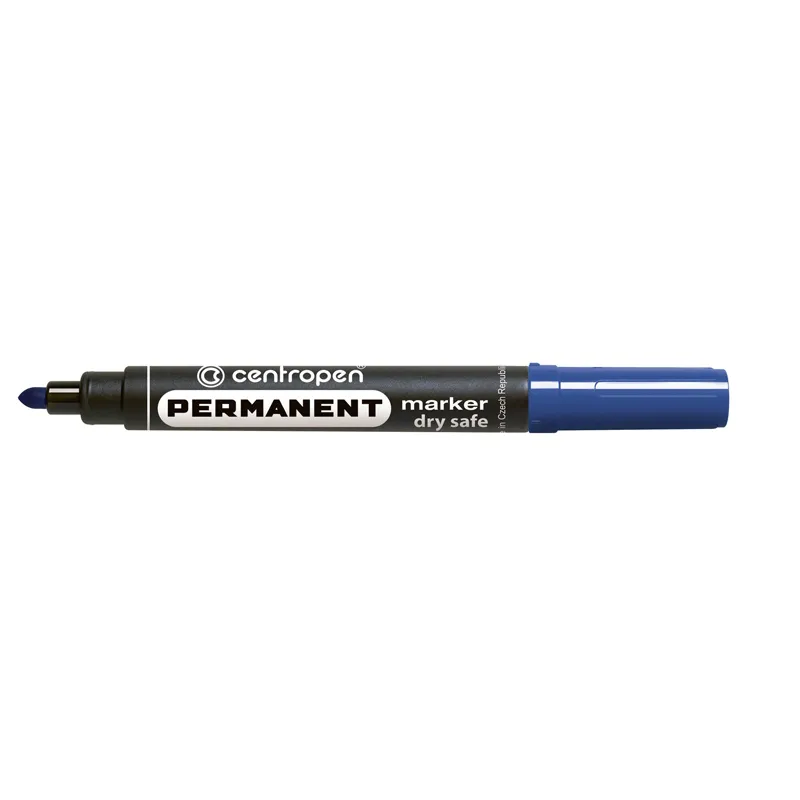 Маркер Permanent Dry Safe 8510 2,5 мм круглий синій Centropen (8510/03) - Фото 1