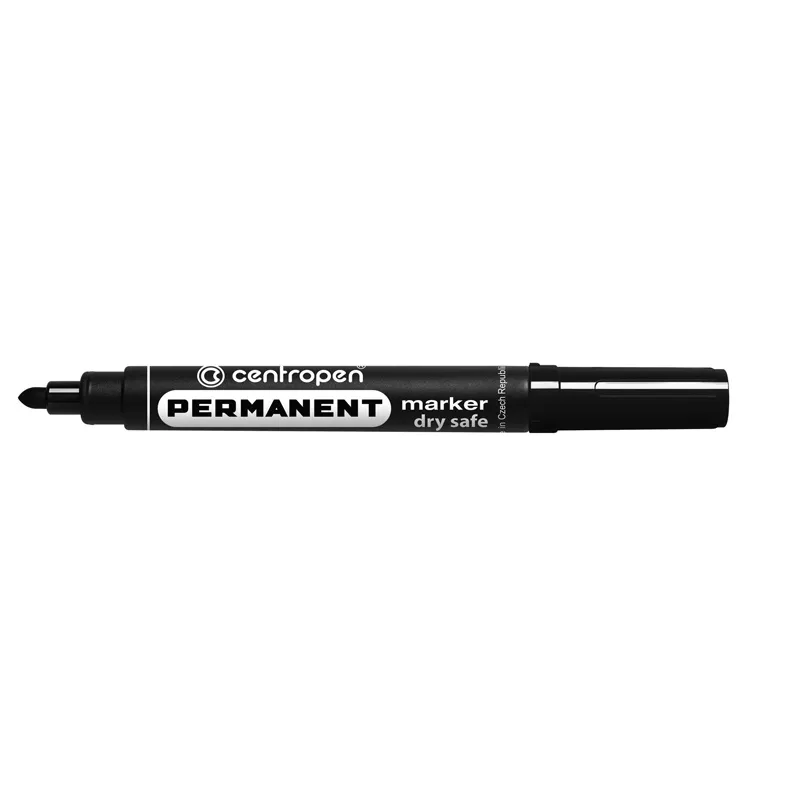 Маркер Permanent Dry Safe 8510 2,5 мм круглий чорний Centropen (8510/01) - Фото 2