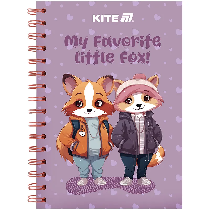 Блокнот на спирали картонная обложка, А5, 80 л, клетка, Cute 4 Kite (K25-1911-4) Блокнот на спирали картонная обложка, А5, 80 л, клетка, Cute 4 Kite (K25-1911-4)