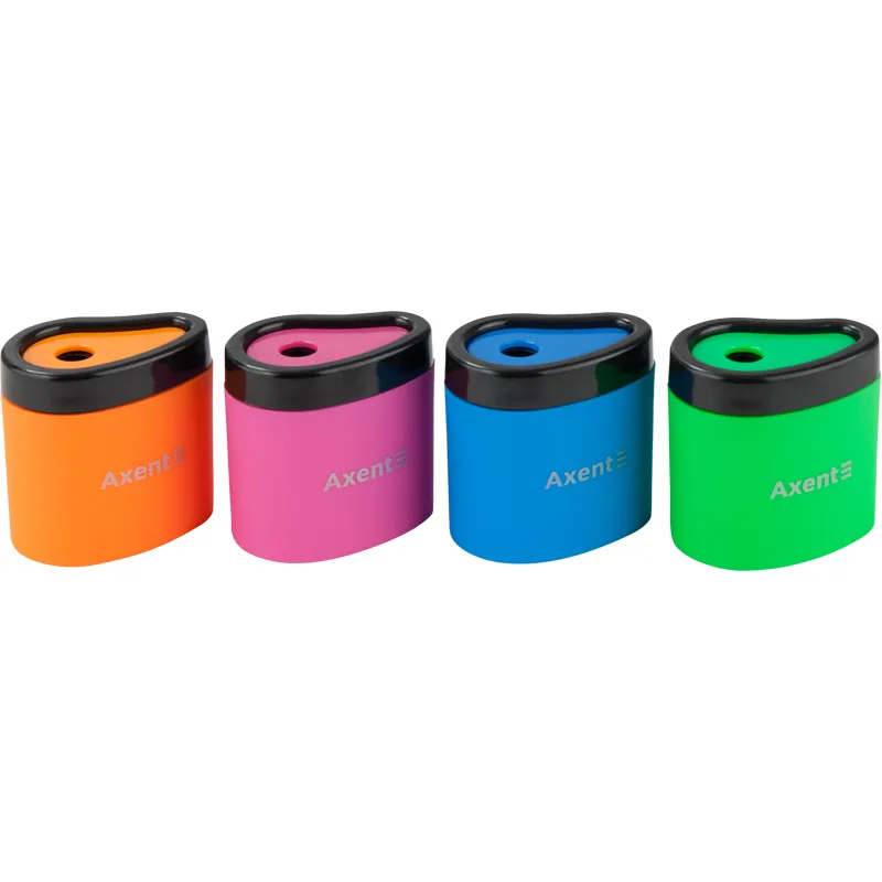Чинка з контейнером Neon soft, 1158-А, асорті Axent (1158-A) Чинка з контейнером Neon soft, 1158-А, асорті Axent (1158-A)
