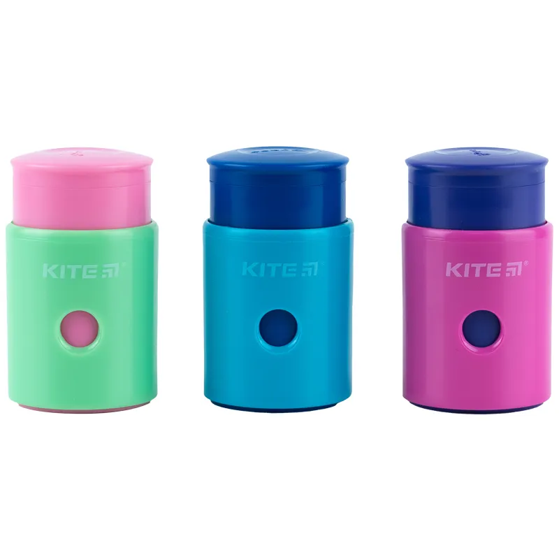 Чинка з контейнером Sunset, асорті Kite (K24-368) Чинка з контейнером Sunset, асорті Kite (K24-368)