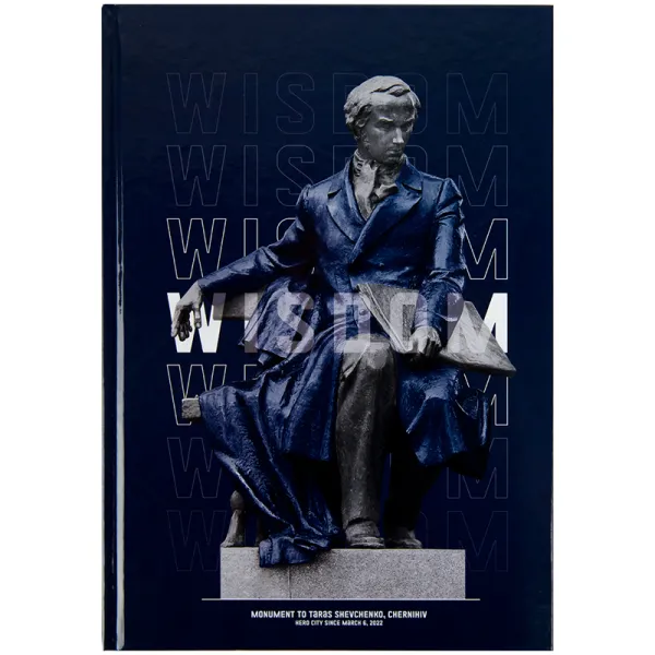 Книга записна А4 Wisdom, 96 арк, клітинка, темно синя Axent (8422-553-A) - Фото 4