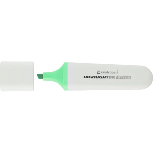 Маркер текстовый, Highlighter Style 6252 1-4,6 мм, клинообразный пастель зеленый Centropen (6252/60 - 12)