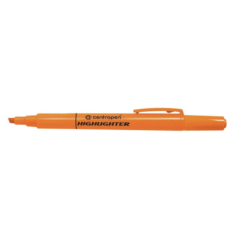 Маркер Fax 8722 1-4 мм клинообразный оранжевый Centropen (8722/06) - Фото 2