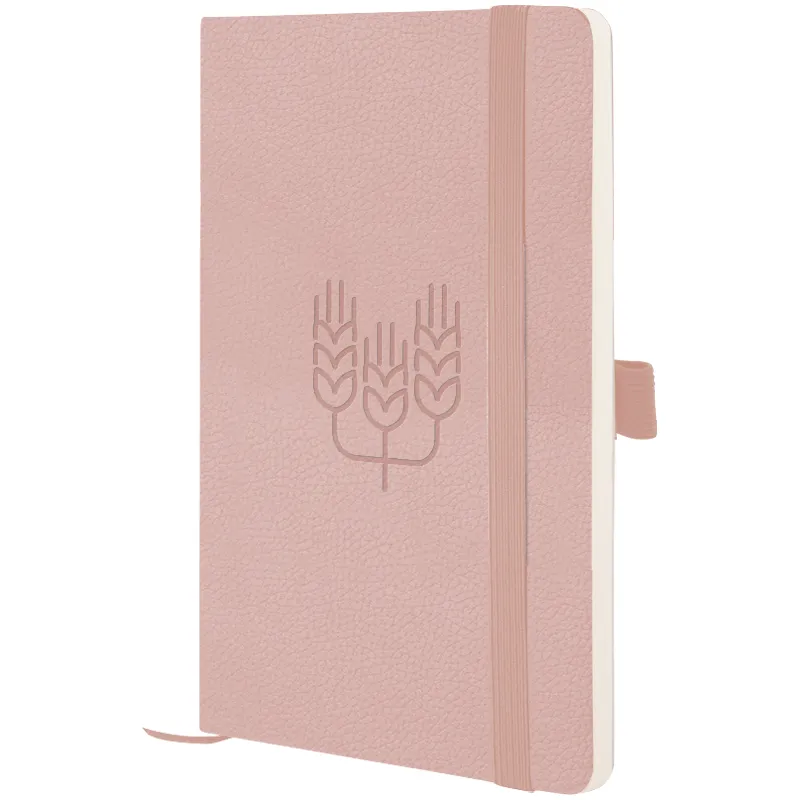 Книга записна Partner Soft Skin, 125х195, клітинка, пудрова, Колоски Axent (8616-24-6-A) - Фото 2