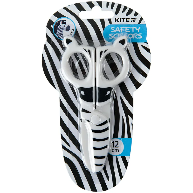 Ножницы пластиковые, безопасные, 12 см Zebra Kite (K22-008-02) Ножницы пластиковые, безопасные, 12 см Zebra Kite (K22-008-02)