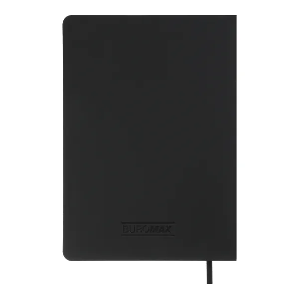 Блокнот деловой TOUCH ME А5, 96 л, линия, искусственная кожа, черная Buromax (BM.295202-01) - Фото 2