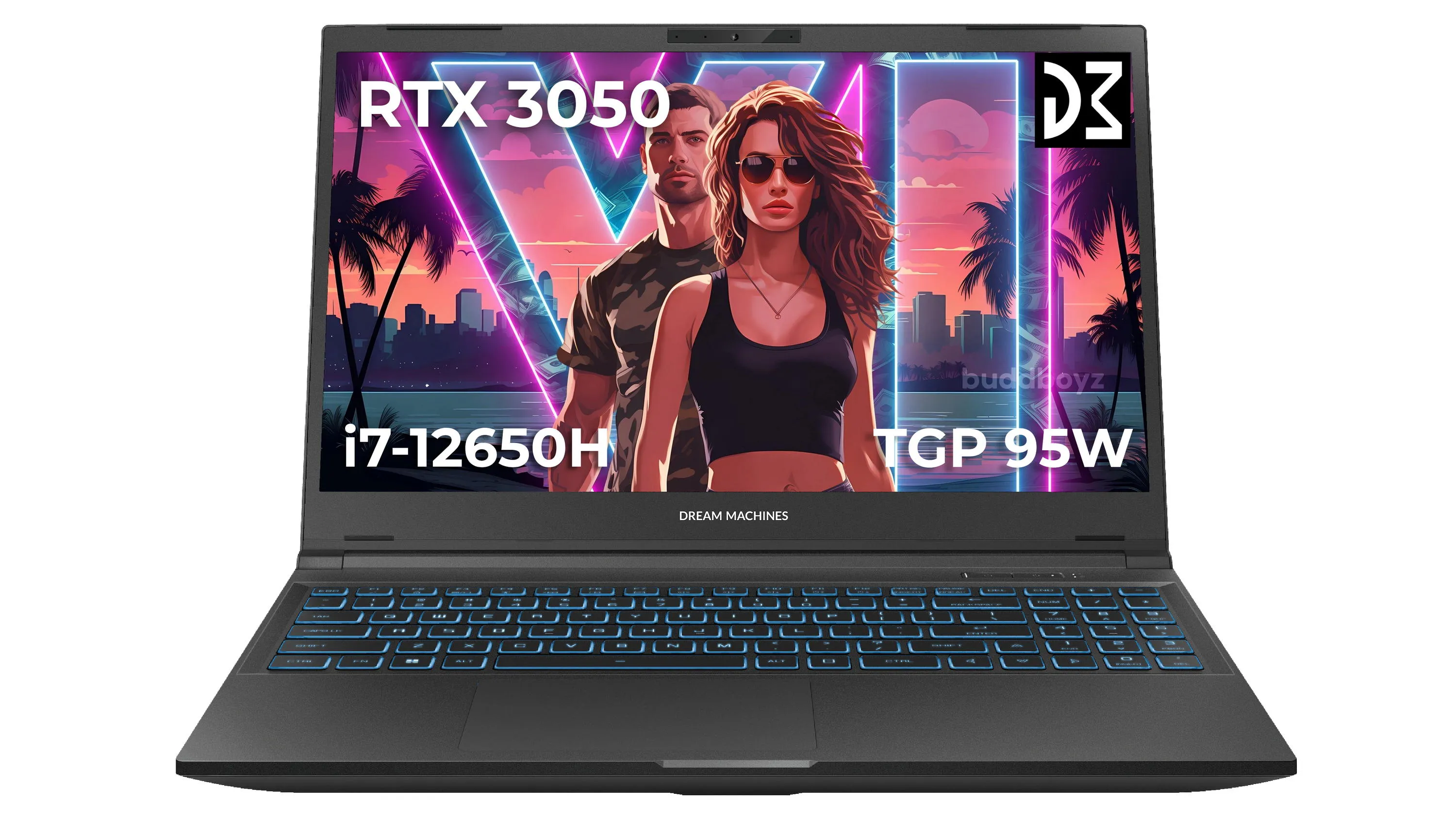 Ноутбук RG3050-15 15.6FHD IPS, Intel i7-12650H, 32GB, F1TB, NVD3050-4, DOS, черный Dream Machines (RG3050-15UA62) Ноутбук RG3050-15 15.6FHD IPS, Intel i7-12650H, 32GB, F1TB, NVD3050-4, DOS, черный Dream Machines (RG3050-15UA62)